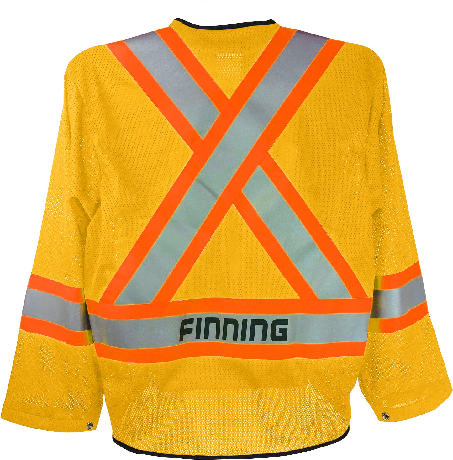 OVER2036 Yellow Mesh Jacket with front pockets and a zippered front closure - CSA Class 1 Level 2